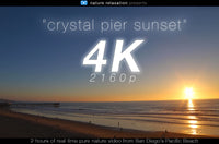 "Crystal Pier Sunset" 2 HR Static Real Time Nature  Video 4K