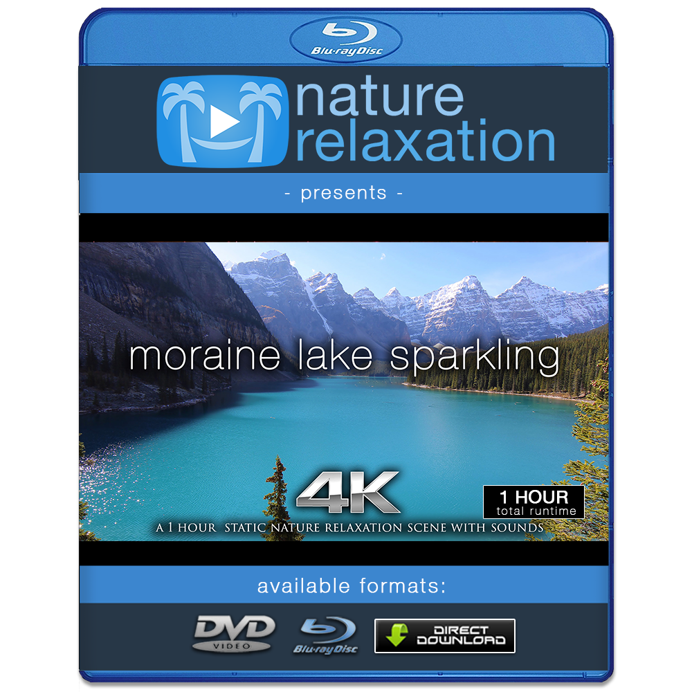 "Moraine Lake Sparkling" 1HR Static Nature Relaxation Video 4K