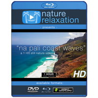 "NaPali Coast Waves" Kauai 1 HR Still Nature Relaxation Video 1080p HD