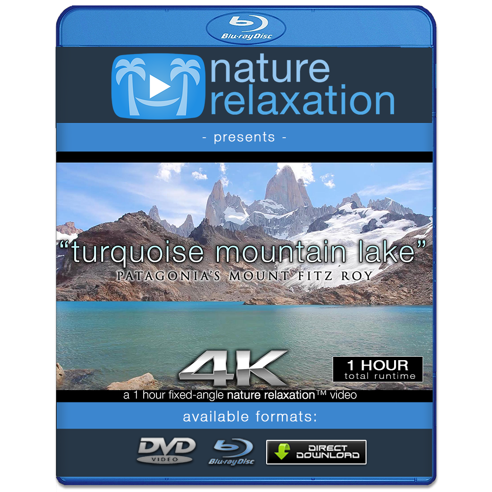 "Turquoise Mountain Lake" Patagonia 1HR Static Video 4K