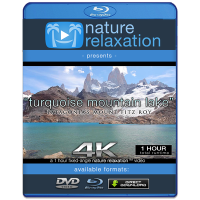 "Turquoise Mountain Lake" Patagonia 1HR Static Video 4K