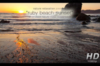 "Ruby Beach Sunset" Looping Nature Relaxation Video Screensaver HD 1080p