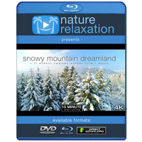 "Snowy Mountain Dreamland" 15 MIN Dynamic Aerial Nature Video w Music 4K