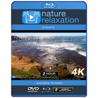 "Sparkling Coastal Waves" 2 Hour 4K Static Scene Nature Relaxation Video