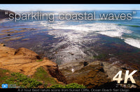 "Sparkling Coastal Waves" 2 Hour 4K Static Scene Nature Relaxation Video