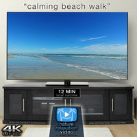 "Calming Beach Walk" 12 Min Virtual Walk Video + Music in 4K