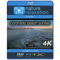 "Coronado Beach Sunset + Moonrise"1 HR 4K Nature Relaxation Video