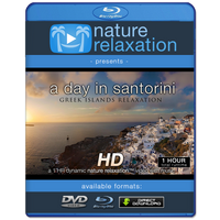"A Day in Santorini" 1 HR Greek Islands Relaxation Video (w/Music)