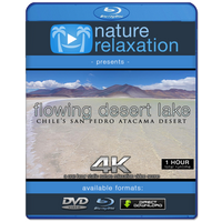 "Flowing Desert Lake" 1HR Static Nature Relaxation Video 4K