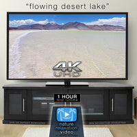 "Flowing Desert Lake" 1HR Static Nature Relaxation Video 4K