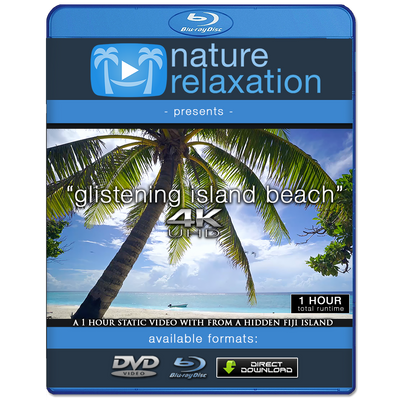 "Glistening Island Beach" 1 HR 4K Static Fiji Video