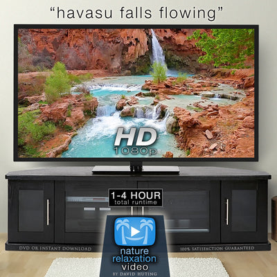 "Havasu Falls Flowing"1 HR Static Nature Video Scene HD