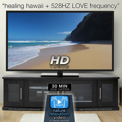 "Healing Hawaii + 528HZ LOVE Frequency" 1 HR Nature Video 1080p