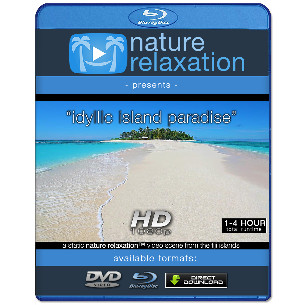 "Idyllic Island Beach" Tropical Static Nature Video Scene HD