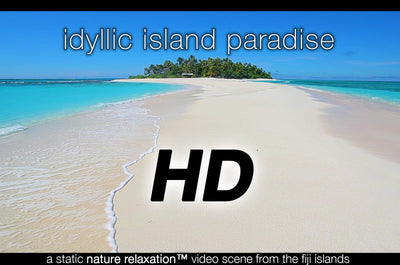 "Idyllic Island Beach" Tropical Static Nature Video Scene HD