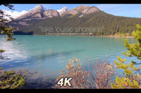 "Lake Louise Shoreline" 1HR Static Nature Relaxation Video 4K