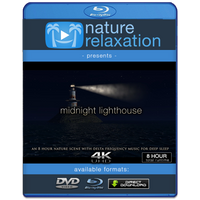 "Midnight Lighthouse" 8 HR Sleep Enhancing Screen Blackout Video 4K