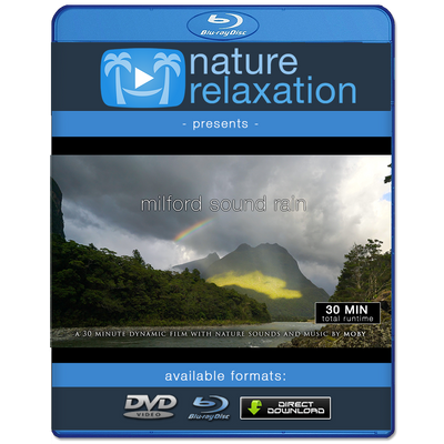 "Milford Sound Ambient Rain" 30 MIN Dynamic Nature Video 4K
