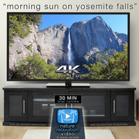 "Morning Sun on Yosemite Falls" 4K Static Real-Time Video