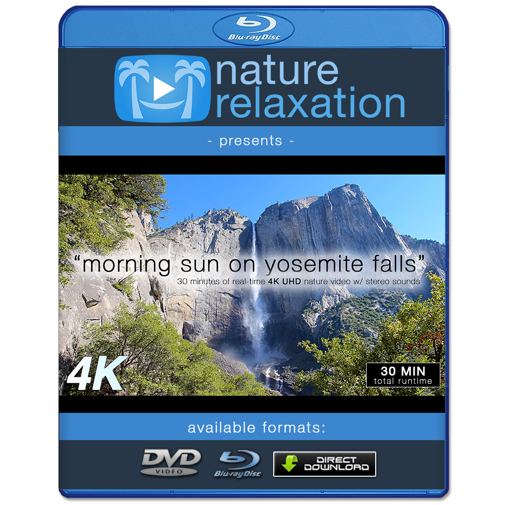 "Morning Sun on Yosemite Falls" 4K Static Real-Time Video