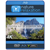 "Morning Sun on Yosemite Falls" 4K Static Real-Time Video