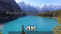 "Moraine Lake Sparkling" 1HR Static Nature Relaxation Video 4K