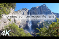 "Morning Sun on Yosemite Falls" 4K Static Real-Time Video