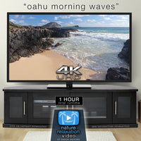 "Oahu Morning Waves" Hawaii 1 HR Still 4K Nature Video