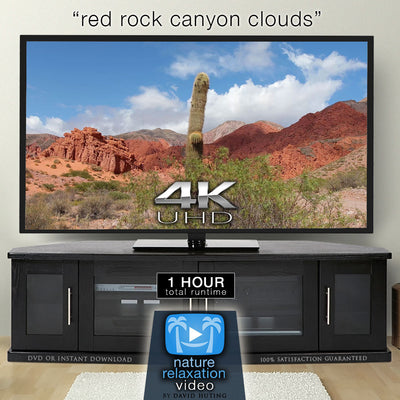 "Red Rock Canyon Clouds" 1 HR Fixed-Angle Nature Video 4K