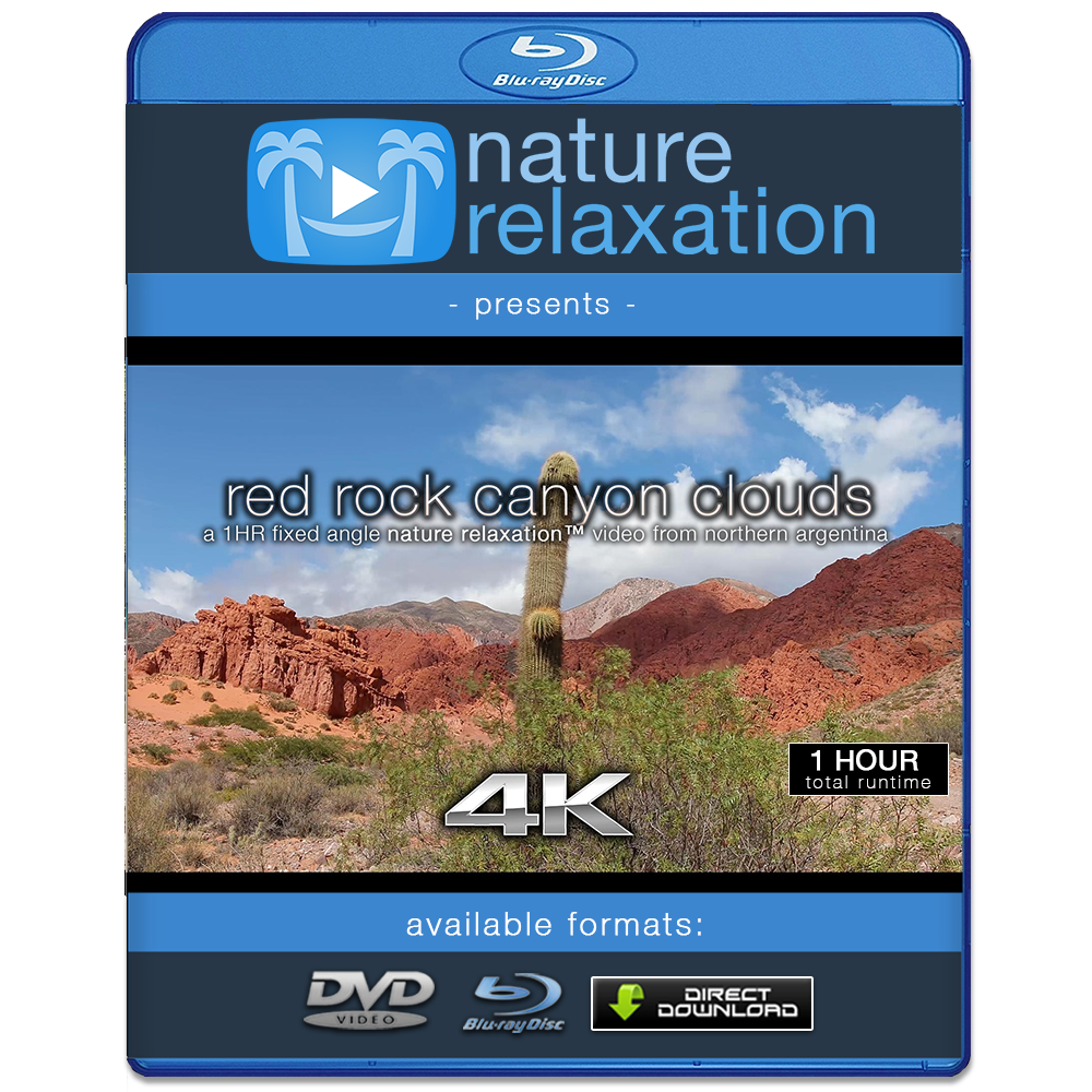 "Red Rock Canyon Clouds" 1 HR Fixed-Angle Nature Video 4K