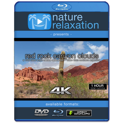 "Red Rock Canyon Clouds" 1 HR Fixed-Angle Nature Video 4K