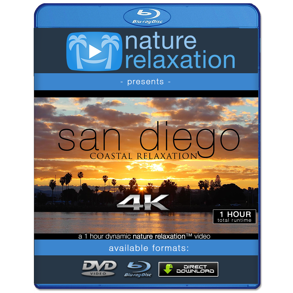 "San Diego Coastal Relaxation" 1 HR Dynamic 4K Nature Video