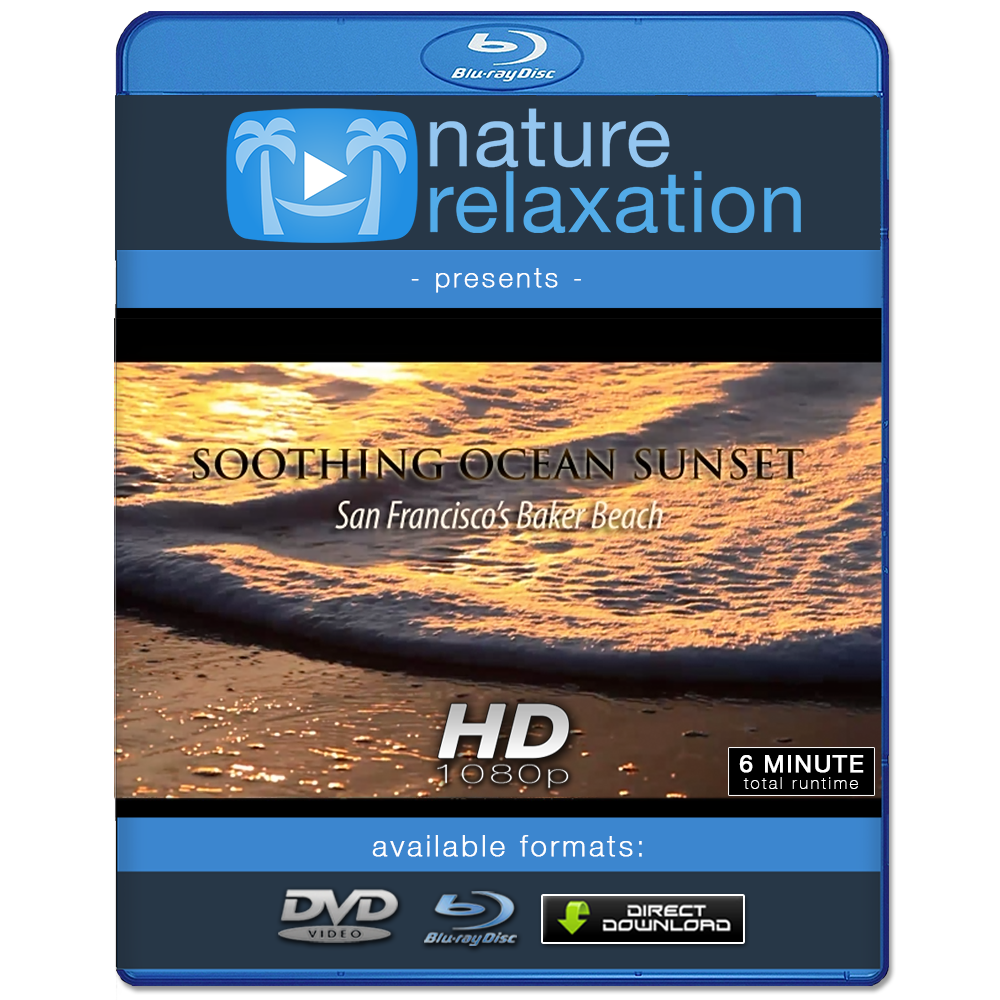 "Soothing Ocean Sunset" Healing 4 Minute Nature Relaxation Video HD 1080p