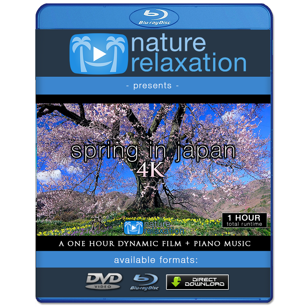 "Spring in Japan" 1 Hour Aerial Film + Piano Music 4K