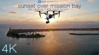 "Sunset Over Mission Bay" 8 Min 4K Aerial Nature Video w/ Music