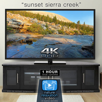 "Sunset Sierra Creek" 4K Nature Relaxation Video & Screensaver