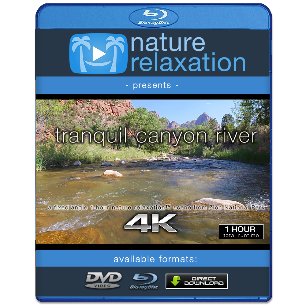 "Tranquil Canyon River" 1 HR  Static Nature Video 4K