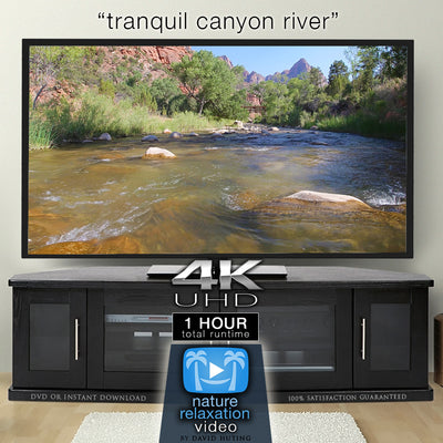 "Tranquil Canyon River" 1 HR  Static Nature Video 4K