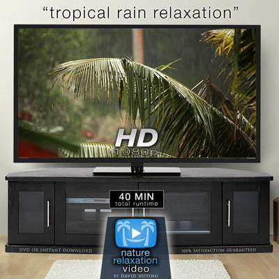 "Tropical Rain Relaxation" Nature Video 1 Hour 1080p Digital Download or Blu-Ray DVD