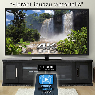 "Vibrant Iguazu Waterfalls" 1HR Static Nature Relaxation Video 4K