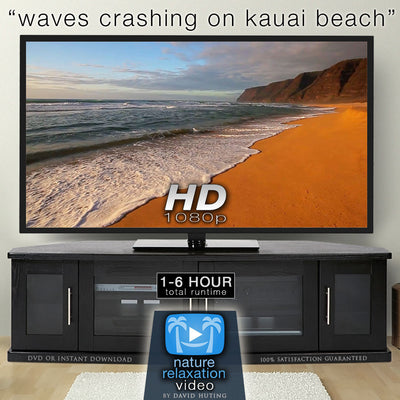 "Waves Crashing on Kauai Beach" Looping Nature Relaxation Video Screensaver HD 1080p