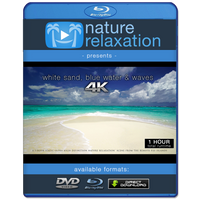 "White Sand, Blue Water & Waves" 1 Hour Static 4K Scene - Fiji