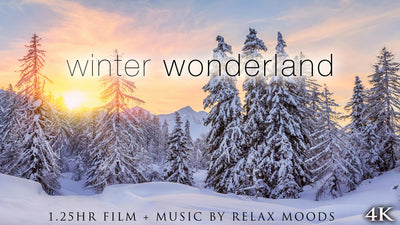 "Winter Wonderland" 75 Min or 9 Hour Aerial Nature Film in 4K UHD