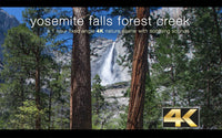 "Yosemite Falls Forest Creek" 1 HR 4K Static Nature Relaxation Video